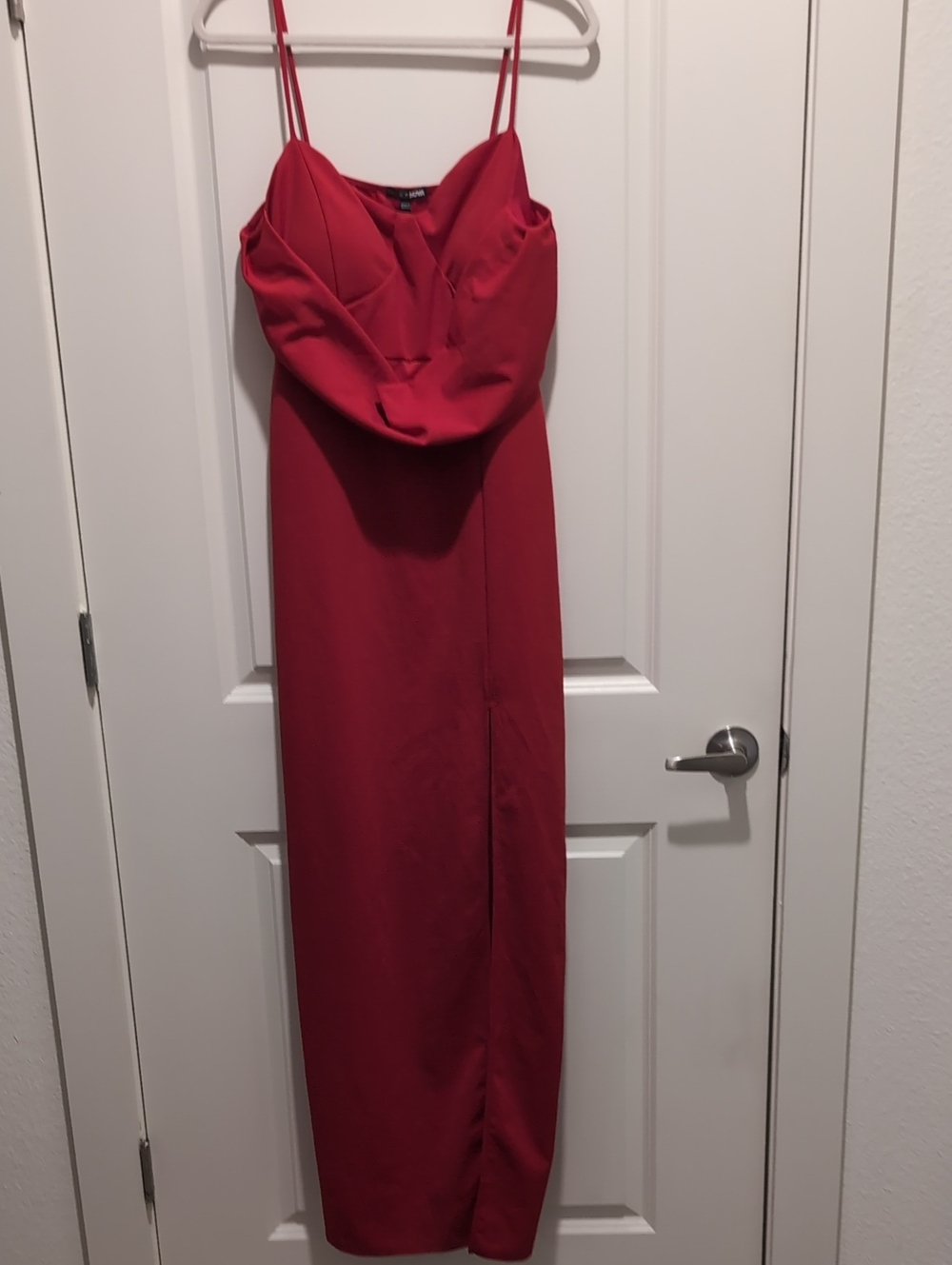 Fashion Nova Red Cowl Neck Maxi Slip Dress NWT